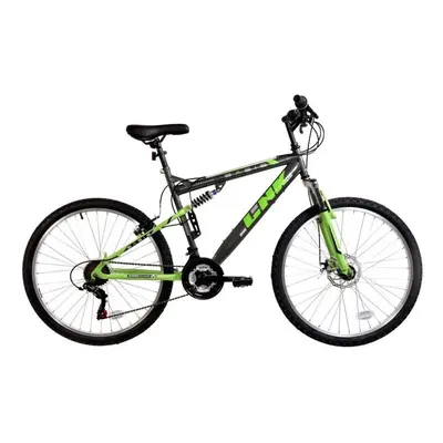 Basis Link DS Full Suspension Mountain Bike, 26" Wheel - Graphite/Lime