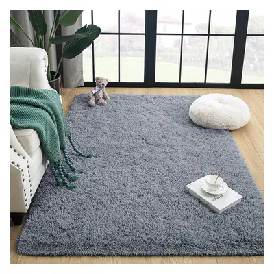 (Grey, x 290) Shaggy Rugs Living Room Area Rug Carpet Mat