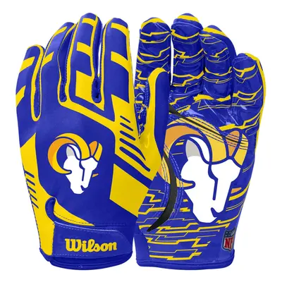 Wilson NFL Stretch Fit Football Gloves - Adult Los Angeles Rams