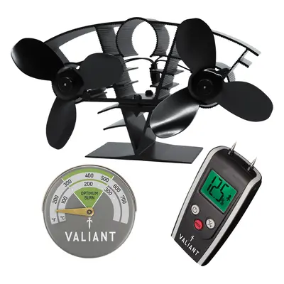 Valiant Whirlwind Stove Fan, Green Thermometer & Moisture Meter