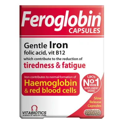 Vitabiotics Feroglobin B12 Capsules, Gentle Iron Folic Acid VIT B12 - 30's