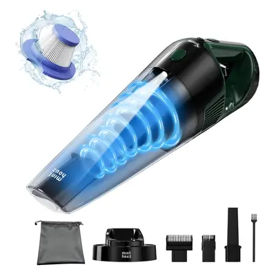 Cordless handheld vacuum cleaner, portable car vacuum cleaner with 2-in-1 dock, long battery lif