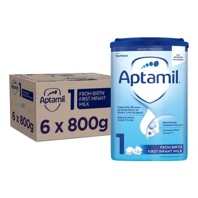 Aptamil First Baby Milk Powder, From Birth, 800g (Pack of 6)