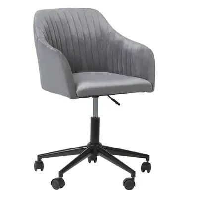 Velvet Desk Chair Grey VENICE