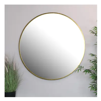 Extra Large Round Gold Wall Mirror 120cm x 120cm