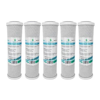 5X AHCTO5 Coconut Carbon Block Water Filter Cartridges for Drinking Water Systems Reverse Osmosi