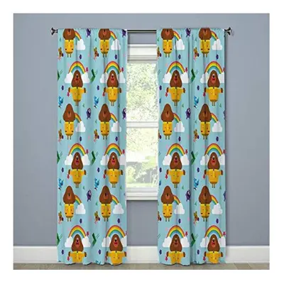 Hey Duggee Hug Eyelet Curtains - 66" Wide x 72" Drop - Duggee Rainbow Design - Polycotton