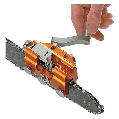 Chainsaw Chain Sharpening Jig, Portable Hand Crank Chain Timberline Sharpener Kit With 2pcs Grin