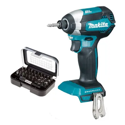 Makita DTD153Z 18V LXT Lithium Ion Brushless Impact Driver + 30pc Drill Bits