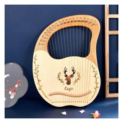 19 Strings Wooden Spruce Lyre Harp Stringed Musical Instrument