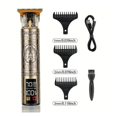 (as the picture, LJP4) Dragon Pattern Electric Hair Clipper - Professional Salon Grade Clipper F