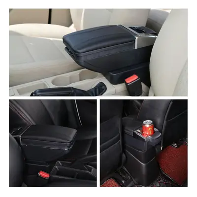 (black) For Peugeot For Peugeot Car Armrest Box Retrofit Parts Interior Details Storage Accessor