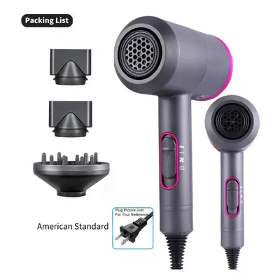 (as the picture, American Standard) Sangelar High Power Hair Dryer Foldable Hair Blow Dryer 2000