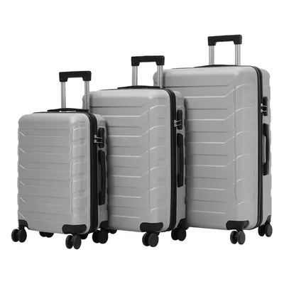 (Grey, inch) Rolling Hardshell Luggage Travel Suitcase