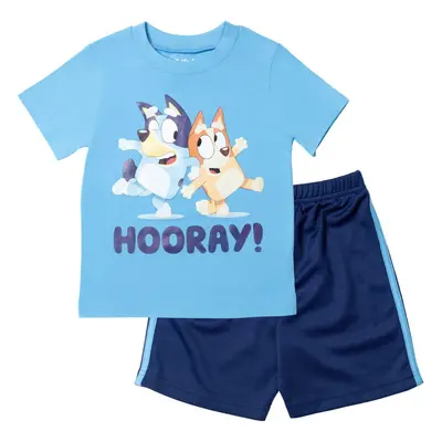 Bluey Bingo Big Boys T-Shirt and Mesh Shorts Outfit Set