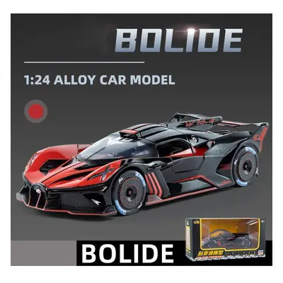 (black,red, 1/24-20.5x9x4.7cm) 1:24 Scale Bugatti Bolide Alloy Sports Car Model, Diecasts Metal 