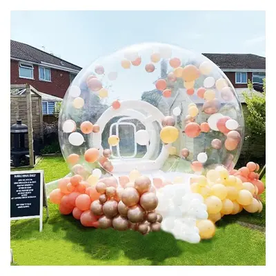 Transparent Inflatable Bubble House with Air Blower + Electric Pump, Inflatable Bubble Tent for 