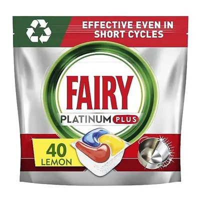 Platinum Plus Complete Dishwasher Tablets, Tablets, Lemon, With Anti-Dull Technology & Rinse Aid