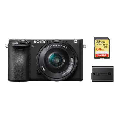 SONY A6500 Black + SEL 16-50MM F3.5-5.6 OSS + 64GB SD card + NP-FW50