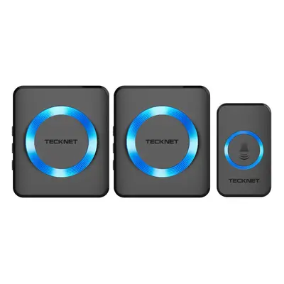 TeckNet Waterproof Twin Wireless Plug-in Doorbell Kit