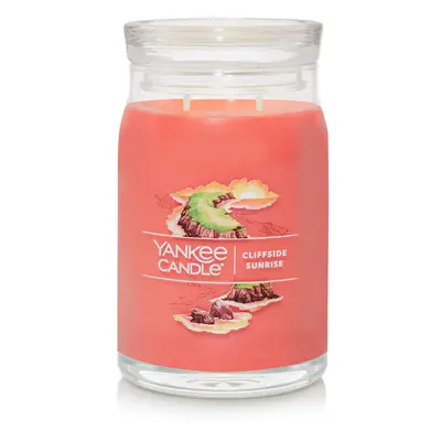 Yankee Candle Cliffside Sunrise Scented Signature 20oz Large Jar 2-Wick Candle Over Hours of Bur