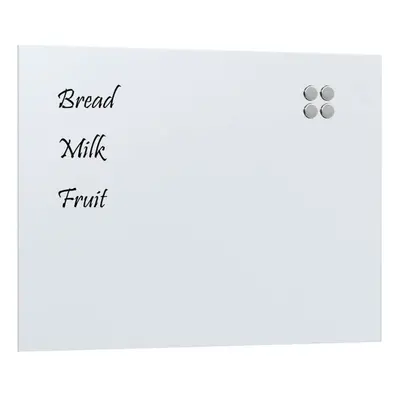 (white, x cm) vidaXL Wall-mounted Magnetic Board Black 100x60 cm Tempered Glass