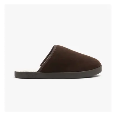 (UK 11) TOMS HARBOR Mens Felt Mule Slippers Brown