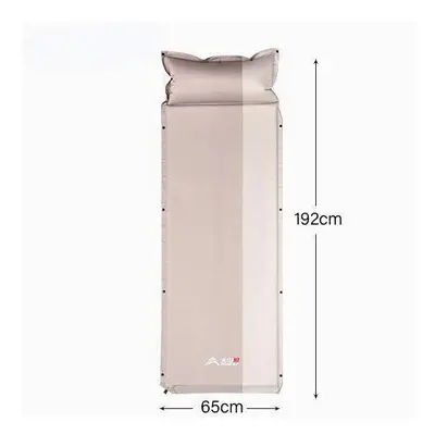 (Beige, Single) Inflatable Mattress Outdoor Tent Camping Mats Spliced Outdoor Thick