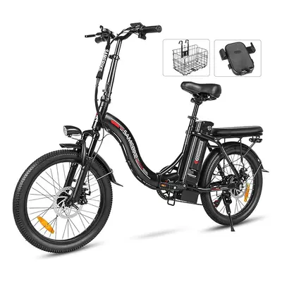 (Black) SAMEBIKE Electric Bike CY20 For Adults, 36V 12AH Battery, City Commuting Motor Ebike Ele