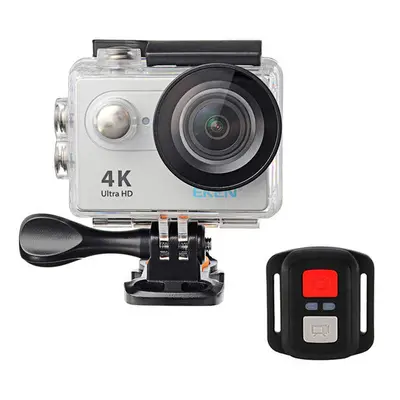 (Silver) Sport Camera Action 4K Ultra HD 2.4G Remote WiFi Degree Wide Angle