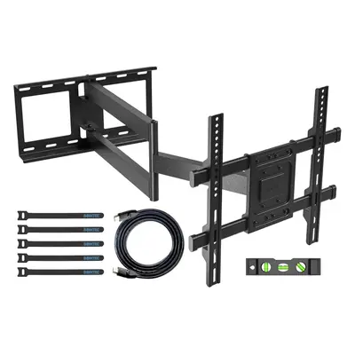 (Black) TV Wall Mount with Extra Long Articulating Arm, Inch to 60kg, Universal Long Reach Arm T