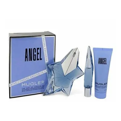 Angel Pcs Set Women: 0.8 Eau De Parfum Spray Refillable + Ml Eau De Parfum Mini + Oz Body Lotion