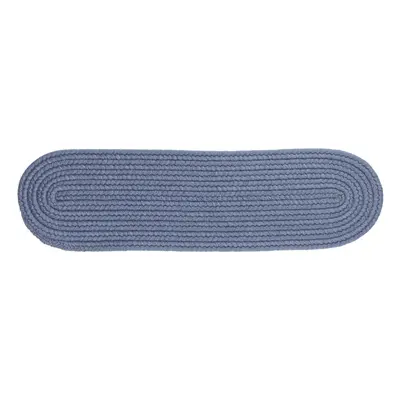 Rhody Rug S102A008X028 Solid Wool Stair Tread Sailor Blue Rug