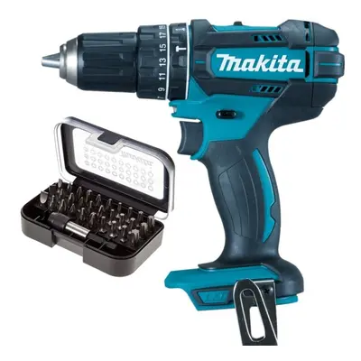 Makita DHP482Z 18v LXT Speed Combi Drill + 30PC Screwdriver Bit Set BARE UNIT