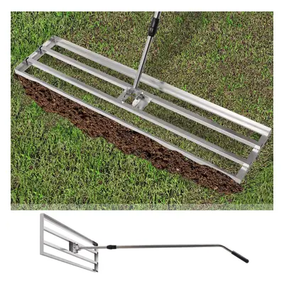 (102 x 25cm, Silver) YODOLLA Lawn Leveling Rake Level Lawn Tool