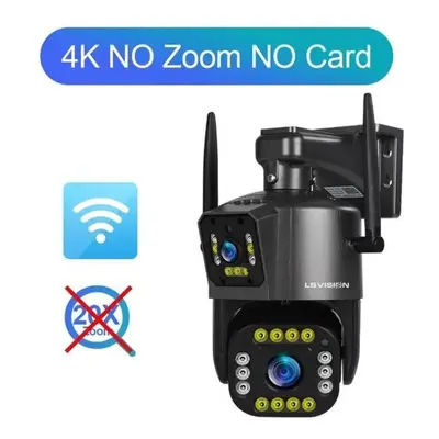 (4K No Zoom No Card) Eu 8k Wifi Security Camera 20x Zoom Outdoor 4k Four Lens Dual Screen Ptz Ca