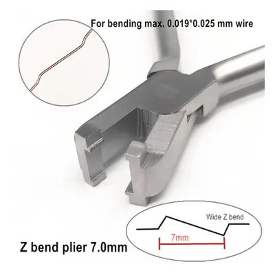 (1 piece Z bend 7.0mm) Dental Orthodontic Wire Step Forming Plier Z-bend Plier Ortho Z Bent Plie