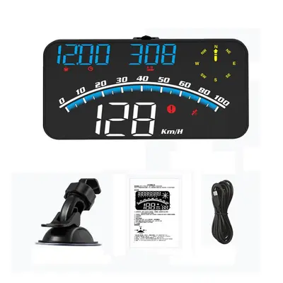 (blue) Head Up Display Speedometer G10 Universal Hud Odometer With Overspeed Fatigue Driving Ala