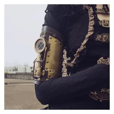 Steampunk Arm Sleeve Wrist Guard With Compass Decorative Bracer Cuff For Cosplay Carnival Theme