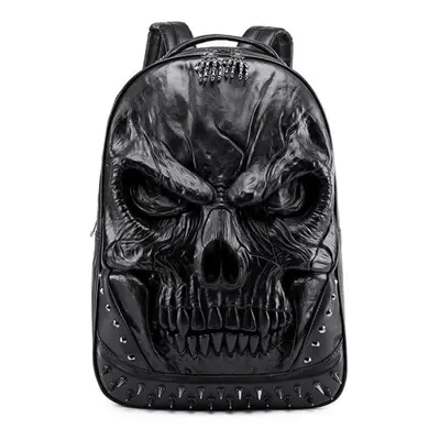 (black) Back Packs Bag For Women And Men Steampunk Gothic Rivet Personality Large Capacity Trave