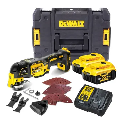 Dewalt DCS356P2 18v XR Brushless Speed Multi Tool + Accessories 2x5.0ah Bat