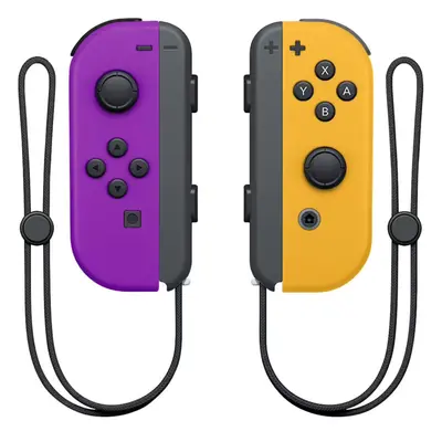 (Purple Orange) Gamepad compatible with nintendo switch joy con controller neon wireless gamepad