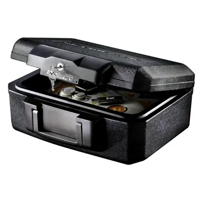 (Fireproof Small / Key) Fireproof safe with key, 5L, x x mm, portable, with carrying handle, bla