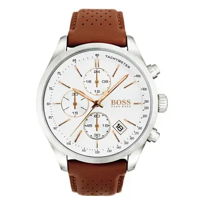 Hugo Boss Watch Chronograph Brown Leather Man