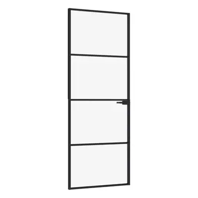 (black, x 201.5 cm/3 horizontal bars) vidaXL Interior Door Inner Internal Door Panel Tempered Gl