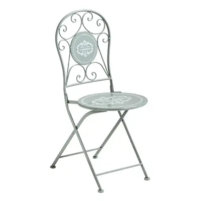 Grey Metal Chair, Exquisite Metal Dining Chair, Relaxing Footrest Metal Dining Chair