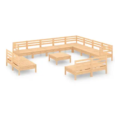 vidaXL Garden Lounge Set Wooden Outdoor Lounge Set Piece Solid Wood Pine