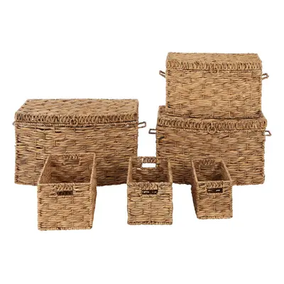 Premier Housewares Brown Washed Storage Baskets Set of