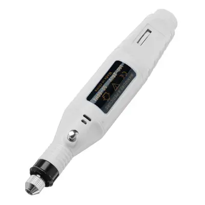 (White) Professional Acrylic Electric Engraving Pen Nail Art Drill File Manicure Pedicure Polish