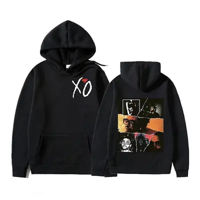 (S) The Weeknd Hoodies Casual Oversized Long Sleeve Sweater Weeknd Hooded Hoodie Polar Fleece Y2